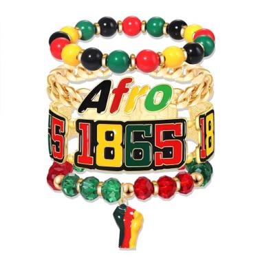 Imagem de NLCAC Pulseiras femininas de carnaval com glitter, coroa de flores de lis, pulseiras elásticas com contas douradas roxas e verdes douradas, acessório de carnaval, presentes de festa, 3, Níquel, Sem