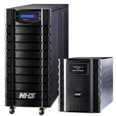Imagem de Nobreak NHS Laser Ext Online Isolador 5000VA E.220V / S.220V ou 120V (ajustavel)/ RS232 / 12 x 9Ah Seladas + Mód 12x9Ah - 92.B0.050650