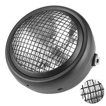 Imagem de Farol de Motocicleta Estilo retr?, Lampada Hal¨®gena de Alto Brilho para Acess¨®rio de Moto (Vidro transparente)