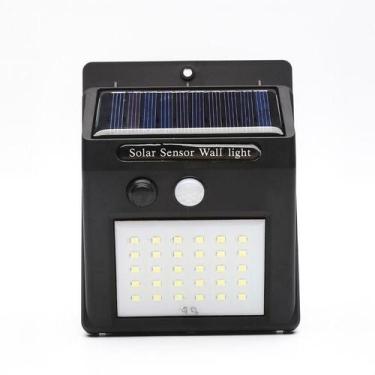 Imagem de Luminária Solar De Parede 30 Led's Sensor De Movimento - Br