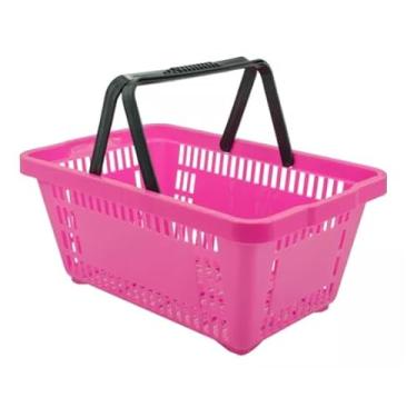 Imagem de Dellaplast HandyBasket D-50 6,5 Litros - Polipropileno Reforçado, Cestas de Supermercado Mercado, Cestas de Compras (Rosa Pink)