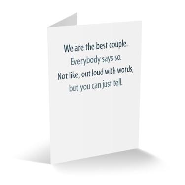 Imagem de Cartão de aniversário para marido ou esposa, namorada ou namorado, cartão I Love You, cartão de aniversário romântico, cartão único de 10 x 14 cm com envelope, branco dentro, We're The Best Couple da Modern Wit