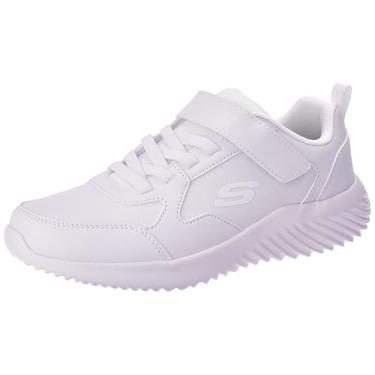 Imagem de Skechers Estudo de potência Bounder para meninos, Branco, 11.5 Little Kid