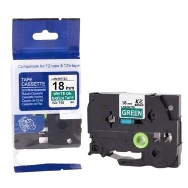 Imagem de Fita Aplicável Rotulador Brother Verde 18Mm Tz Tze 745