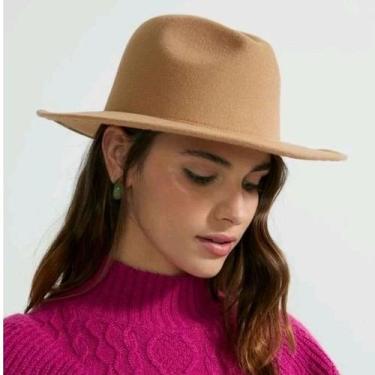 Imagem de Chapéu Fedora Bege de Feltro com Regulagem Unissex - Rei Look