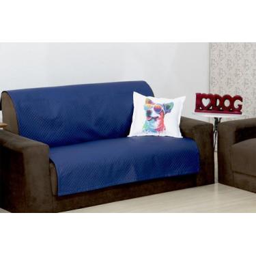 Imagem de Protetor Pet De Sofá Impermeavel 02 Lugares - deccoralle, Marinho