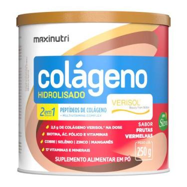 Imagem de Colágeno Verisol Maxinutri Lata 250g Sabor Frutas Vermelhas