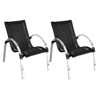 Imagem de Conjunto de 2 Cadeiras para Área Externa Garden em Alumínio Polido - A