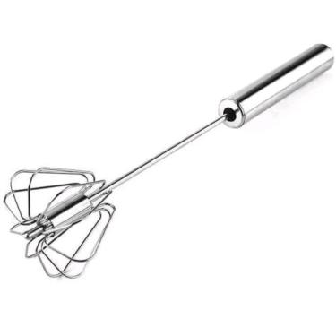 Imagem de Batedor De Claras Semi-Automático Ovos Giratório Bolos Cremes De Aço I