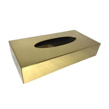 Imagem de Porta-Lencos de Papel de Aco Inox - Dourado By Fineza