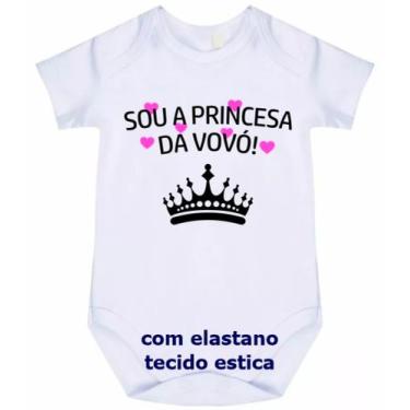 Imagem de body bebê sou a princesa da vovó cód 1051 - nick aloha, Branco, P