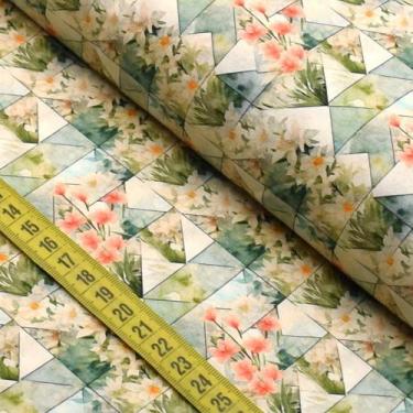 Imagem de Tecido Estampado Para Patchwork - Vitral 4 (0,50x1,50) - Fabricart