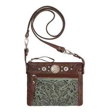 Imagem de American West Bolsa tiracolo feminina turquesa Trail Rider turquesa tamanho único, Turquesa, One Size