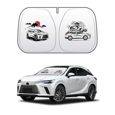 Imagem de Para RX350 RX350h RX450h RX500h ALA10/ALH10 2023-presente Para-brisa Para-brisas Capas de Janela Frontal Protetor de Viseira Protetor de Sol Blocos Dobráveis Raios UV Protetor Solar para Acessórios RX