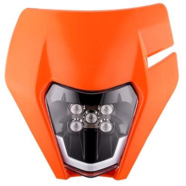 Imagem de ABCRRSI Farol de bicicleta de sujidade, kit de faróis de LED para motocicleta kit de luz universal para a maioria dos faróis de motocicleta Dirt Pit Enduro, luz frontal para ATV 50SX 250SX 250SX-F 300EXC 450EXC-F