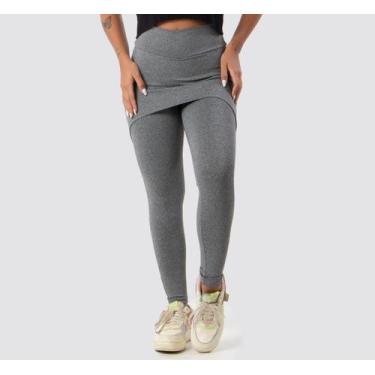 Imagem de Calça saia Tapa Bumbum Cintura Alta Fitness calça legguing suplex liso