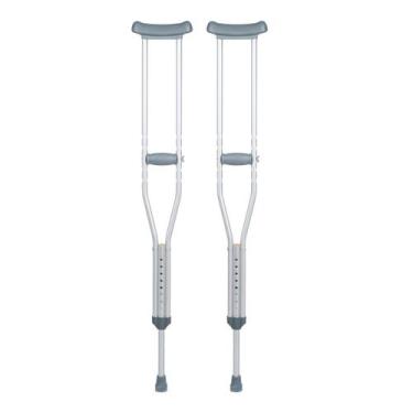 Imagem de Par Muleta Axilar Ajustável Em Alumínio 130kg D7 Dellamed