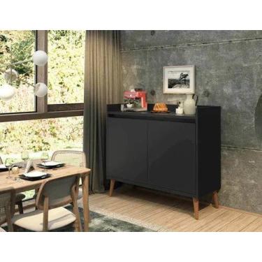 Imagem de Buffet delux delta classico glos 2 portas preto - Village Móveis