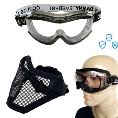 Imagem de Kit Oculos Protecao Paintball Anti Risco Anti Embaçante Balistico UV C