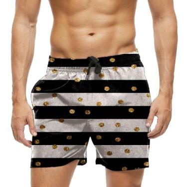 Imagem de Short Praia Shorts Banho Bermuda Verão Bolinhas Listrado Xadrez 583 - 