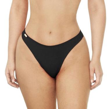Imagem de Calcinha de Biquíni Fio Dental Tanguinha - Estigma, P, Preto