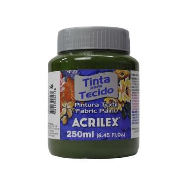 Imagem de Tinta para Tecido Acrilex Cores Frias 250 Ml, VERDE OLIVA - 545
