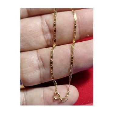 Imagem de Pulseira ouro 18 kilates piastrini maciço 1.00 grama 1 mm 19 cm  Fecho