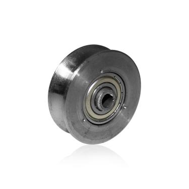 Imagem de Roldana Roda Em Aço Reforçada de 2,5" Polegadas Com Eixo de 5/8" Para Portão de Correr