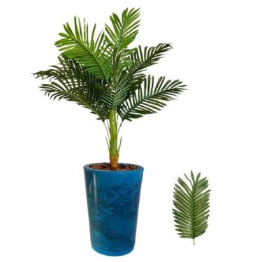 Imagem de Planta Artificial Palmeira Coqueiro + Vaso Completo Cores - Flor Imp