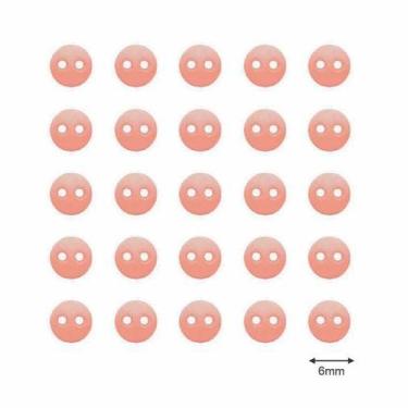 Imagem de Botão Small We Care About 6mm - 30 unidades - We  Care About, Salmao