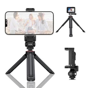 Imagem de Suporte de tripé de metal para telefone com suporte – suporte com 3 sapatos frios e porta Arca, 360° gira o suporte de grampo de celular ajustável para iPhone 15 Pro Max Galaxy S24