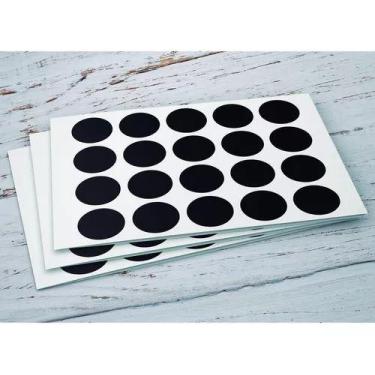 Imagem de Kit 100 Etiquetas Bolinha Adesivo Mini Lacre Selo Envelope Cartela - K