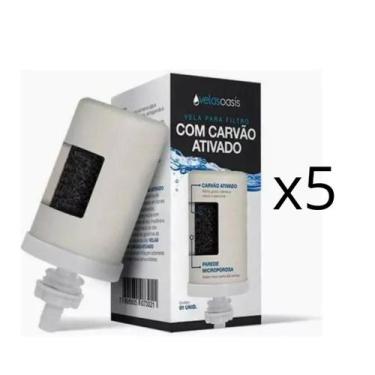 Imagem de Kit 05 Un Vela Original Oasis Carvão Ativado Dupla Ação