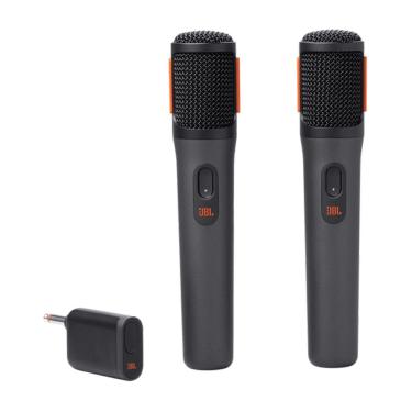 Imagem de  Kit Com 02 Microfones Sem Fio Jbl Preto Wireless 