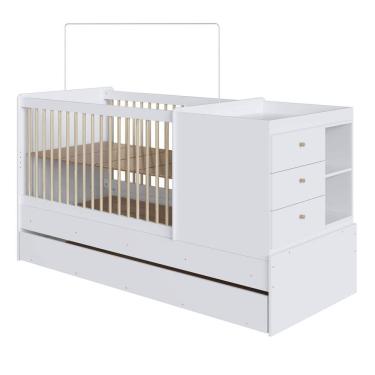 Imagem de Berço Cama Multifuncional com Auxiliar Branco