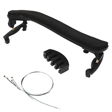 Imagem de 1 conjunto de descanso de ombro Yootones para violino, corda de violino e conjunto de mudo para prática de violino compatível com violino de tamanho 3/4-4/4