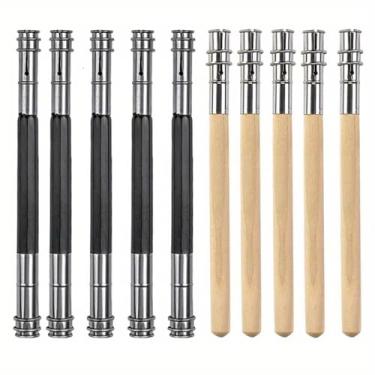 Imagem de jowoart 10 peças ajustáveis de cabeça dupla/cabeça única extensor de lápis esboço pintura escolar ferramenta de escrita para vara de escrever