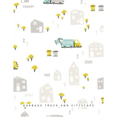 Imagem de Garbage Truck and Cityscape: Notebook, Journal, Planner, Logbook, Daily Notes, 8.5x11 Wide Ruled Lined 110 Pages, Perfect for Women, Girls, Teens, Ladies, Bosses, Mentors and Friends