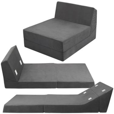 Imagem de Panghuhu88 Sofá cama dobrável sofá de espuma sofá 3 em 1 conversível sofá-cama cadeira futon cama dobrável para escritório, sala de estar, apartamento, hóspede