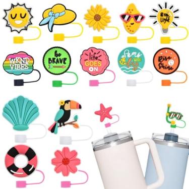 Imagem de SCRMROIA Cobertores de palha, capas de palha de silicone macio, adequado para canudo de 10 mm, compatível com Stanley Cup 30 e 1,134 g, protetores de palha à prova de vazamento de poeira acessórios