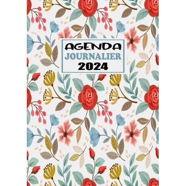 Imagem de Agenda Journalier 2024: Restez Organisé du 1er janvier 2024 au 31 décembre 2024 | Pages de Contacts, Emplois du Temps, Journal de Mots de Passe, Jours Fériés, Anniversaires et Bien Plus Encore !