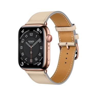 Imagem de DONEGANI LB1 Pulseira de couro para Apple Watch Mulheres Homens Se Ultra 2 40 mm 44 mm 46 mm 42 mm 45 mm 41 mm 38 mm 49 mm Série 10 9 8 7 6 5 4 3 iWatch Strap Silicone Camel