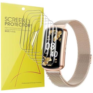 Imagem de Lamshaw Protetor de tela compatível com Sunorshop H95 Fitness Tracker, [pacote com 6] Película transparente TPU de cobertura total compatível com Sunorshop H95 Health Fitness Tracker (pacote com 6)