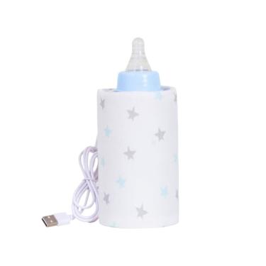Imagem de Aquecedor de leite para bebês, aquecedor de mamadeiras para leite materno,Capa de isolamento USB Bolsa aquecedor de garrafas Capa aquecida para garrafas | de calor para leite com manga de aquecimento