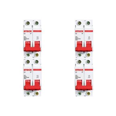 Imagem de Kit C/4 - Disjuntor Steck Din Bipolar 16A Sd62 3Ka