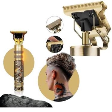 Imagem de Máquina de Barbear e Cortar Cabelo Profissional - Recarregável, Sem Fi