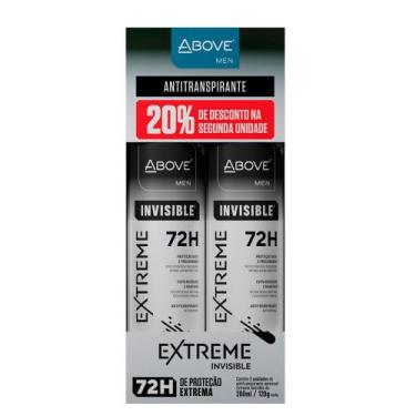 Imagem de Kit Desodorante Aerossol Above Extreme Invisible Com 2 Unidades 200ml