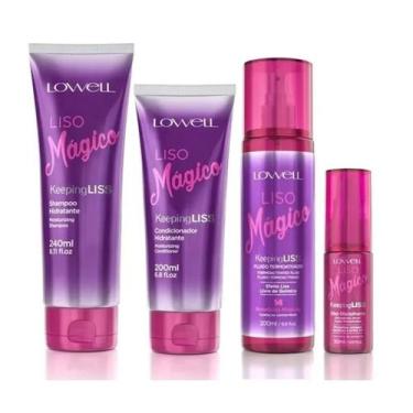 Imagem de Kit Liso Mágico SH 240ml + CD 200ml + Fluido 200ml + Óleo 30ml - Lowel