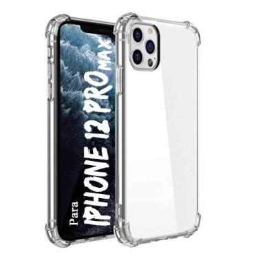 Imagem de Capinha Capa Para iPhone 12 Pro Max de 6,7" Silicone Tpu Transparente 