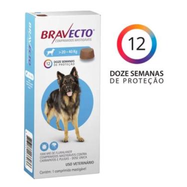 Imagem de Antipulgas E Carrapatos Bravecto Cães 20 A 40kg  1000 Mg